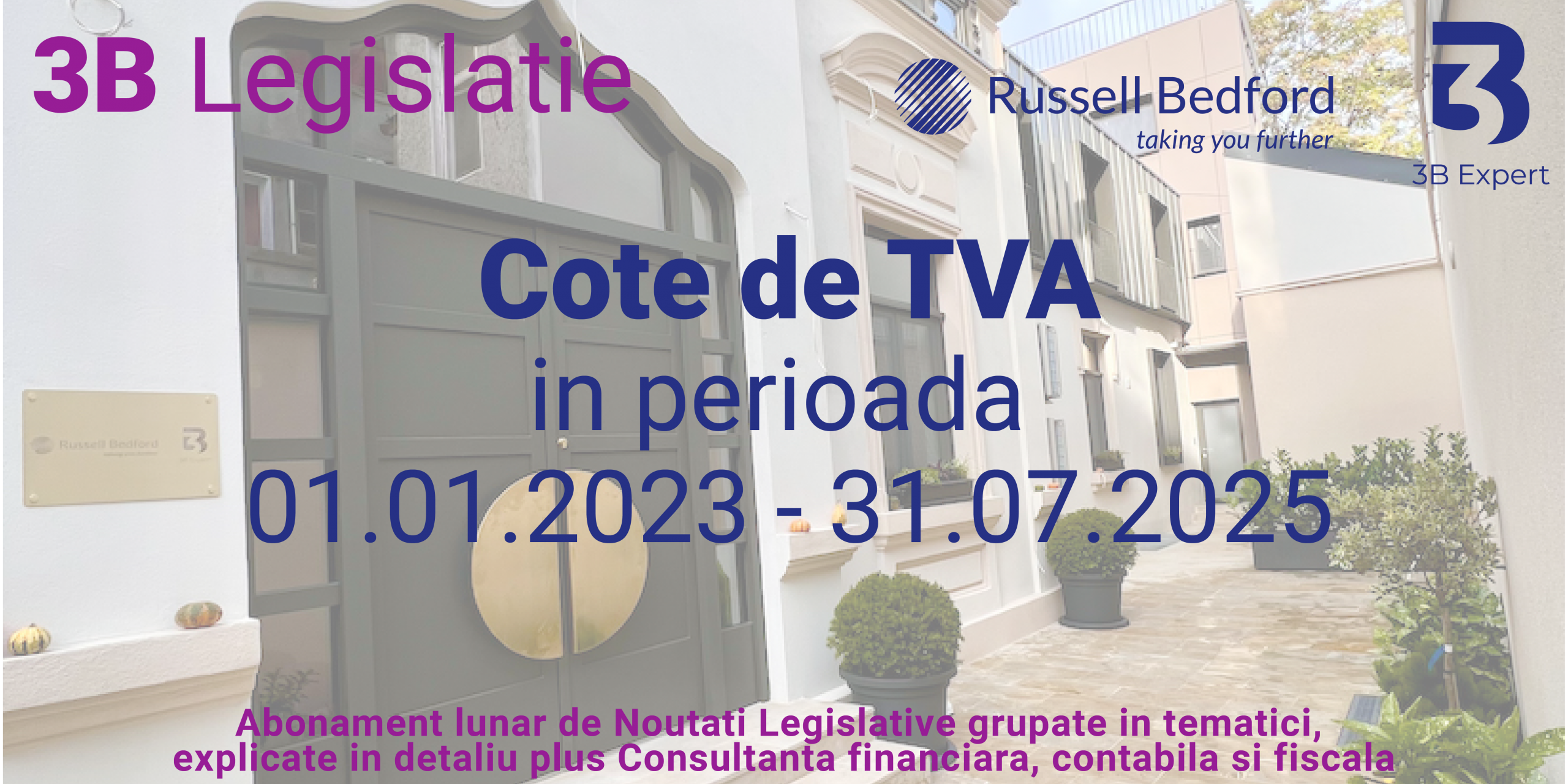 Cote de TVA in perioada 01.01.2023 - 31.07.2025